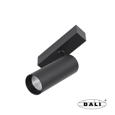 Faro Neso Hole - Magnetische railspot - 5 x 11 x 14 cm - 10W DALI LED warm wit (3000K) incl. - 36° lichtbundel - zwart