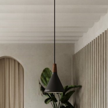 Design for the People Nori 18 - hanglamp - Ø 18 x 35,5 cm - zwart
