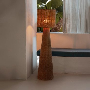 New Garden Grace 140 Nature - vloerlamp - Ø 37 x 137 cm - IP54 - rotan
