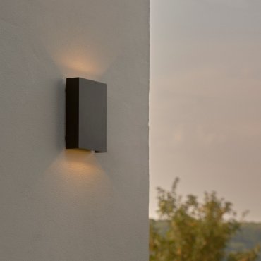 Nordlux Fold 15 - buiten wandverlichting - 15 x 21 x 4,5 cm - 2 x 5W LED incl. - IP54 - zwart