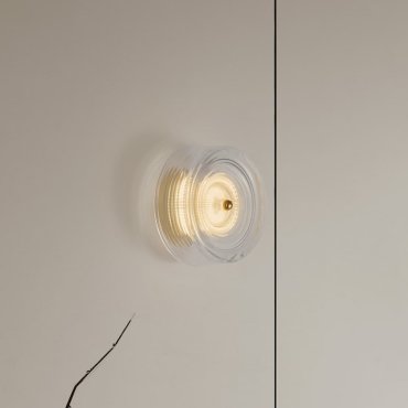 Nova Luce Keros - wandlamp - Ø 16 x 9,6 cm - 6W LED incl. - platina goud