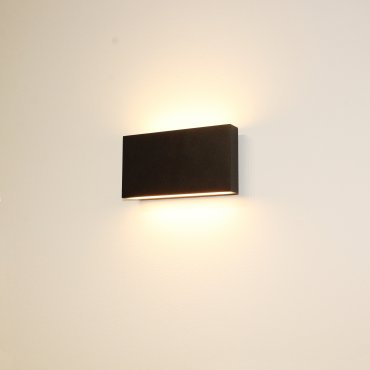 Artdelight Box - wandlamp - 17 x 9 x 4 cm - 2 x 6,5W dimbare LED incl. - IP54 - zwart