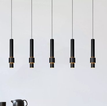 Lucide Margary - hanglamp - 103 x 8 x 169 cm - 5 x 4,2W dimbare LED incl. - zwart