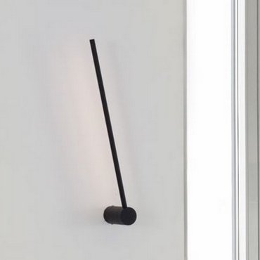 Nova Luce Synthesi - wandlamp - 6 x 10 x 60 cm - 17W LED incl. - zandzwart