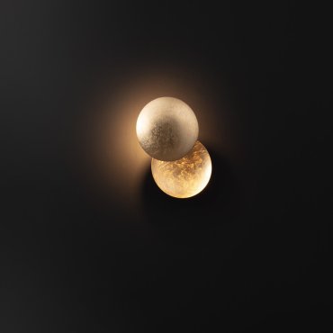 Nova Luce Soleil - wandlamp - Ø 20 x 20 cm - 6W LED incl. - goud