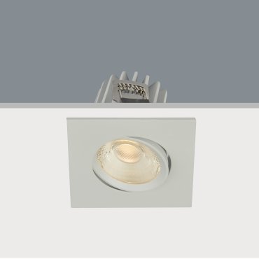 Artdelight Venice 2608 - inbouwspot - 80 x 80 mm, Ø 68 mm inbouwmaat - 8W dimbare LED incl. - IP44 - wit