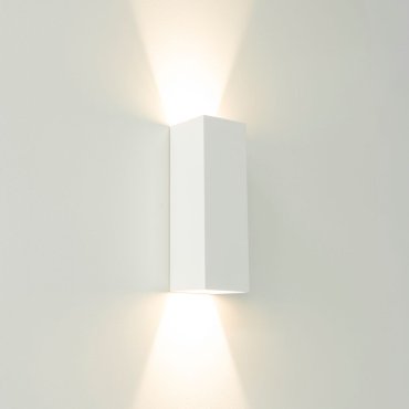 Artdelight Vegas - wandlamp - 8 x 8 x 25 cm - 2 x 4W dimbare LED incl. - IP65 - wit