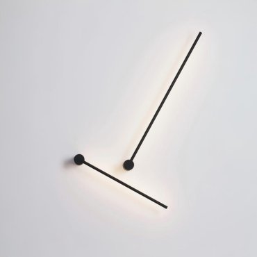 Nova Luce Synthesi - wandlamp - 6 x 10 x 90 cm - 23W LED incl. - zandzwart