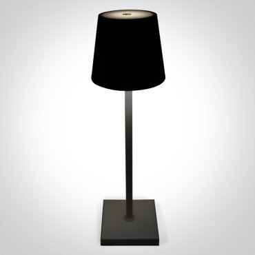 ONE Light Portable Trendy Light - oplaadbare tafellamp - Ø 11 x 38 cm - 3,5W dim bare LED incl. - IP54 - zwart