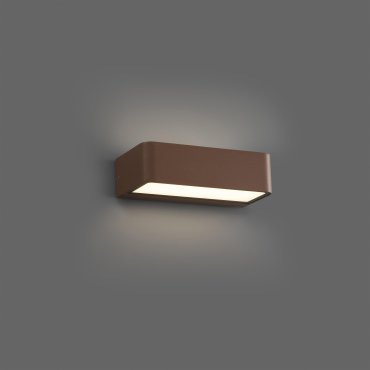 Faro Takua - wandverlichting - 20 x 10,3 x 5,5 cm - 10W LED incl. - IP65 - bruin
