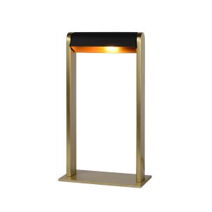 Lucide Loras - tafellamp - 18 x 9 x 32,5 cm - mat goud en zwart