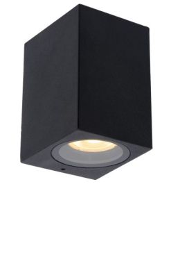 Lucide Zaro - buiten wandlamp - 7,8 x 6,8 x 10 cm - IP44 - zwart