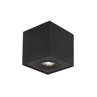 Nova Luce Rende - opbouwspot - 8 x 8 x 9 cm - zwart