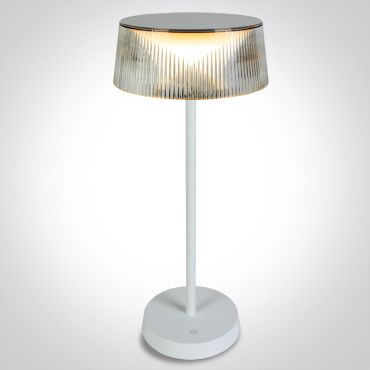 ONE Light Portable Table Lights - oplaadbare tafellamp - Ø 15,4 x 37 cm - 2W dimbare LED incl. - IP44 - wit