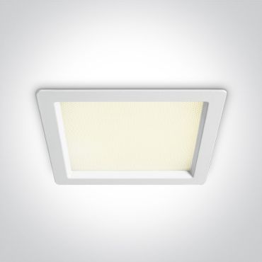 ONE Light UGR19 Office Range - inbouwspot - 175 x 175 mm, 160 x 160 mm inbouwmaat - 25W LED incl. - IP44 - wit