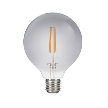 VK Lighting filament lamp - Ø 9,5 x 13,2 cm - E27 - 8W dimbaar - 2700K - gerookt