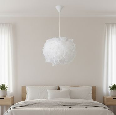 Lucide Goosy Soft - hanglamp - Ø 50 cm x 175 cm - wit