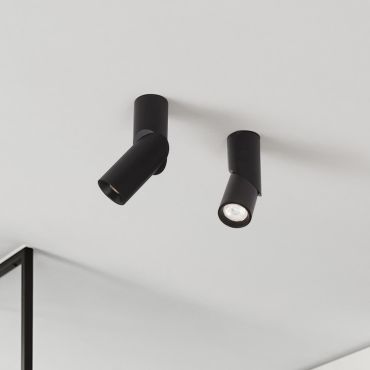 Nova Luce Oberon - opbouwspot - Ø 6 x 18 cm - 6W LED incl. - zwart