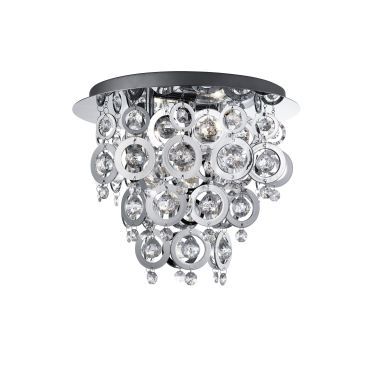Searchlight Nova - plafondverlichting - Ø 35 x 29 cm - chroom