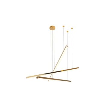 Maxlight Trio - hanglamp - Ø 100 x 150 cm - 3 x 12W dimbare LED incl. - goud