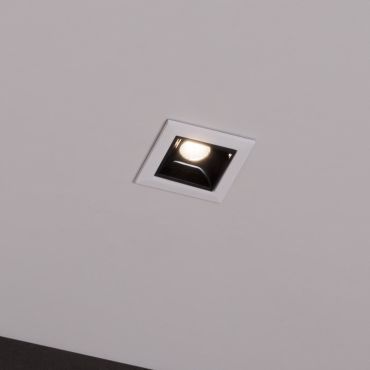 Nova Luce Akira - inbouwspot - 7,1 x 7,2 cm - 42 x 41 mm inbouwmaat - 3W LED incl. - zwart - warm wit
