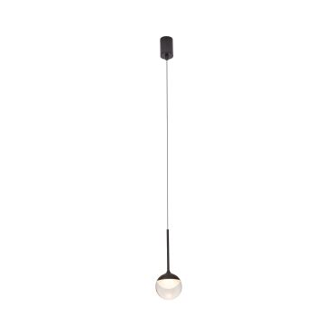 Maxlight Zoom - hanglamp - Ø 10 x 200 cm - 6W LED incl. - IP44 - zwart