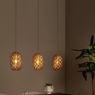 Lucide Wolfram - hanglamp - 127 x 25 x 150 cm - mat goud