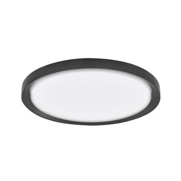 Nova Luce Troy - plafondverlichting - Ø 56 x 7,5 cm - 50W dimbare LED incl. - mat zwart en mat wit