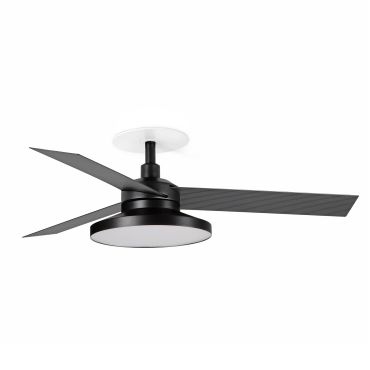 Faro Cruiser Tak 3 S - plafondventilator met licht en inbouwrozet - Ø 106 cm - mat zwart en aluminium - 2700K