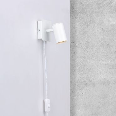 Nordlux Frida - wandverlichting met schakelaar - 5,1 x 11,5 x 11,5 cm - wit