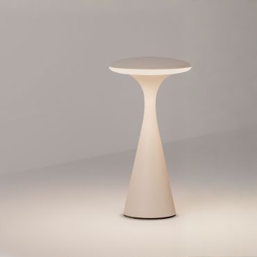Nova Luce Grigio - oplaadbare tafellamp buiten - Ø 10,1 x 19,7 cm - IP54 - zand