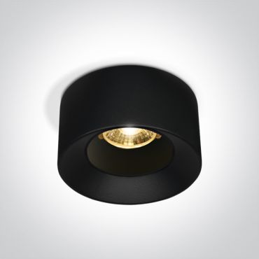 ONE Light Recessed Spots Fixed LED - inbouwspot - Ø 84 mm, Ø 72 mm inbouwmaat - 12W LED incl. - zwart