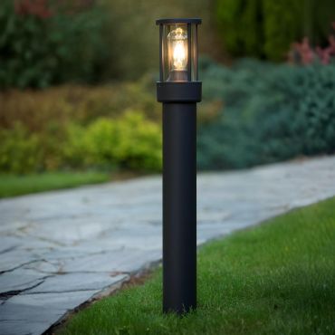 Lucide Lori - tuinpaal met dag/nacht sensor - Ø 12 x 80 cm - IP44 - zwart