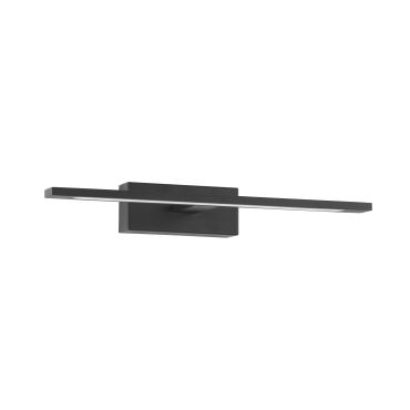 Nova Luce Mondrian - spiegellamp - 41,5 x 14 x 6 cm - 12W LED incl. - IP44 - zand zwart