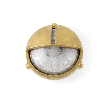 Faro Timon - wandverlichting - 22,5 x 11 x 22,5 cm - IP44 - messing