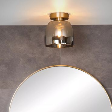 Lucide Tyler - plafondverlichting - Ø 16,1 x 16,8 cm - fumé goud