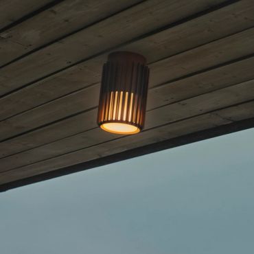 Nordlux Aludra N - buiten plafondverlichting - Ø 12,4 x 18,8 cm - IP54 - bruin
