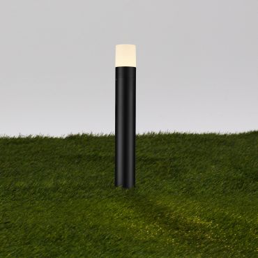 Nova Luce Paul - tuinpaal op piek - Ø 8 x 60 cm - 10W LED incl. - IP65 - zandzwart