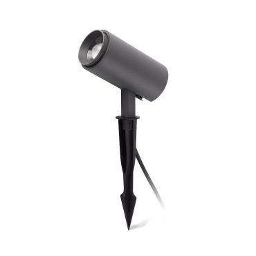 Faro Plom - grondspot op piek - 16 x 8 x 38 cm - 8,5W LED incl. - IP64 - donkergrijs