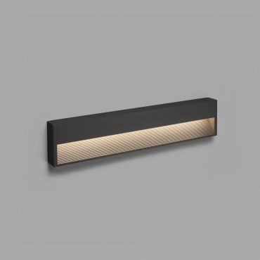 Faro Grada - wandverlichting - 60 x 4,6 x 12,8 cm - 12W LED incl. - IP54 - donkergrijs