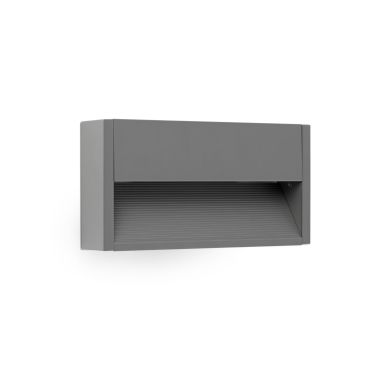 Faro Grada - wandverlichting - 25 x 4,6 x 12,8 cm - 6W LED incl. - IP54 - donkergrijs