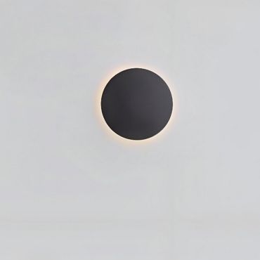 Nova Luce Cyrcle - wandlamp - Ø 30 x 3,2 cm - 22,5W LED incl. - zandzwart