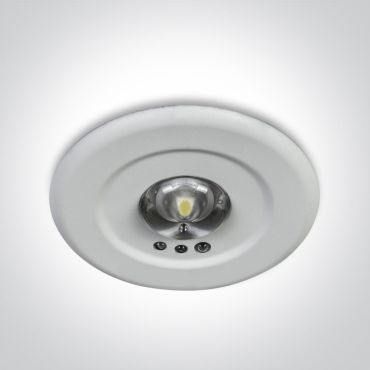 ONE Light Emergency LED - inbouwspot - Ø 60 mm, Ø 45 mm inbouwmaat - 3W LED incl. - wit