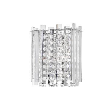 Nova Luce Element - wandverlichting - 18 x 11 x 22 cm - chroom en transparant