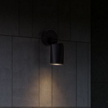Nova Luce Spy - buiten wandverlichting - Ø 7 x 15,5 x 8 cm - IP65 - zandzwart