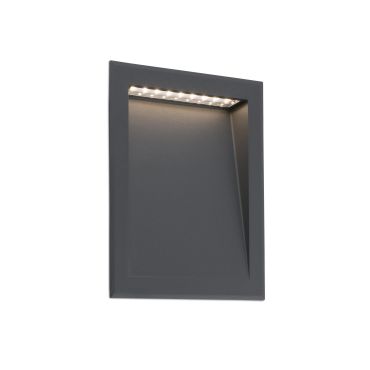 Faro Soun - inbouw wandverlichting - 19,3 x 7,3 x 23,8 cm - 8W LED incl. - IP65 - donkergrijs