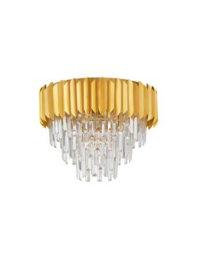 Nova Luce Magnolia - plafondlamp - Ø 50 x 39,5 cm - goud