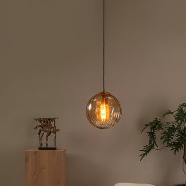 Lucide Monsaraz - hanglamp - Ø 25 x 161 cm - amber