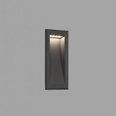 Faro Soun - inbouw wandverlichting - 10,5 x 7,3 x 23,9 cm - 5W LED incl. - IP65 - donkergrijs
