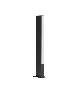 Nova Luce Stor - tuinpaal - 8 x 60 x 12 cm - 12W LED incl. - IP65 - zandzwart